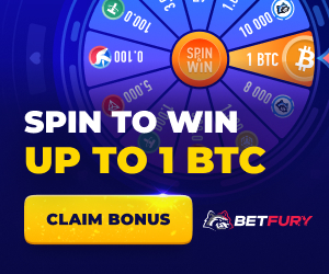 BetFury — spin to win up to 1 BTC